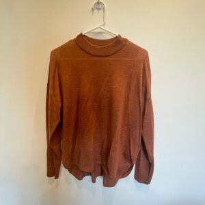 Madewell mock neck sweater, so thin and cute with jeans or trousers